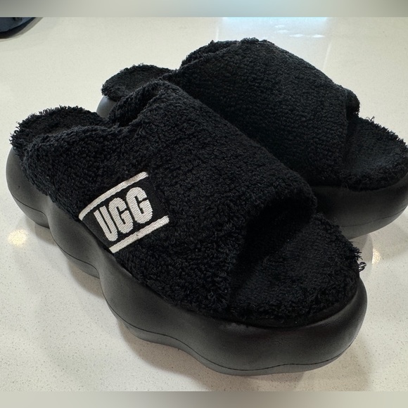 UGG Women’s Sugarcloud Slide Sandals In Black Size 10 MSRP $150 - Picture 3 of 12